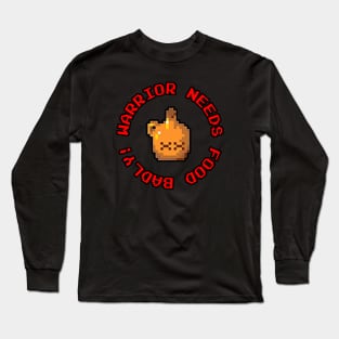 Gauntlet Arcade - Warrior Needs Food Badly Long Sleeve T-Shirt